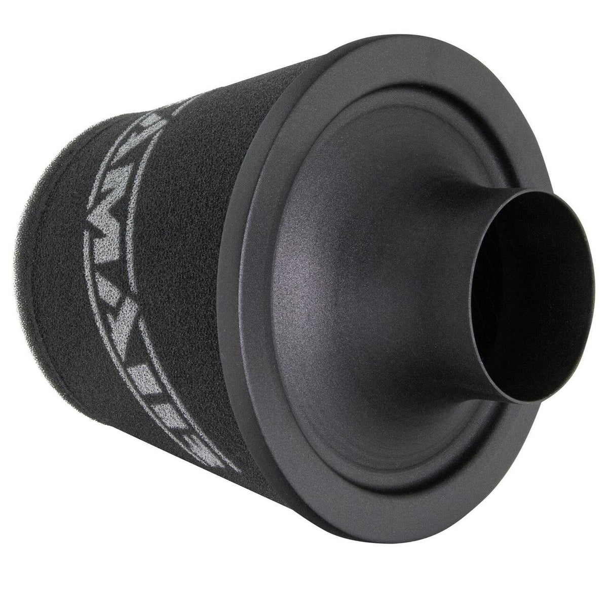 Filtro cónico universal con base de aluminio grande y cuello negro Ramair JS-090-BK 90 mm