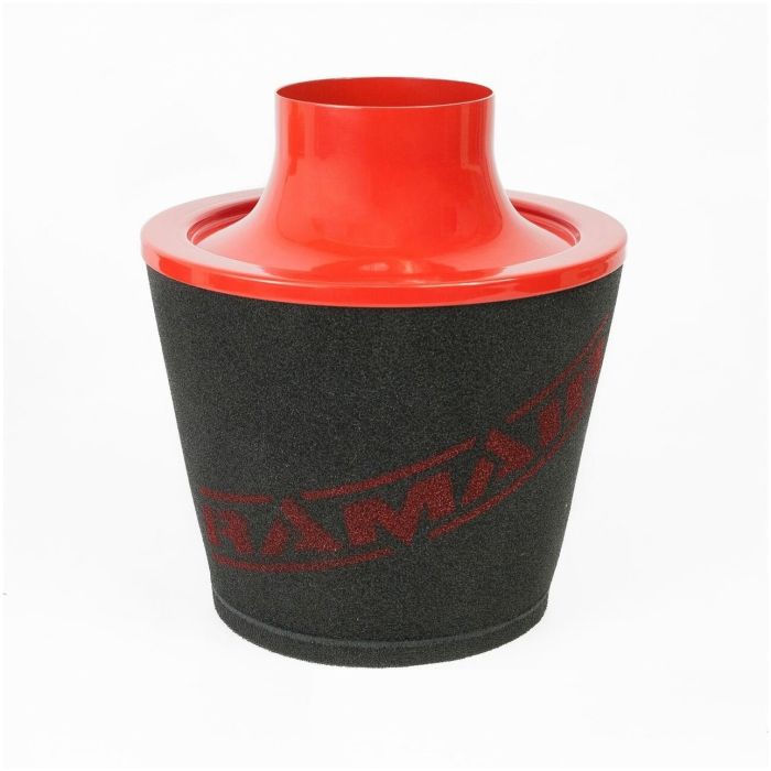Ramair JS-090-RD 89mm Neck Large Black Aluminium Cone Filter Universal
