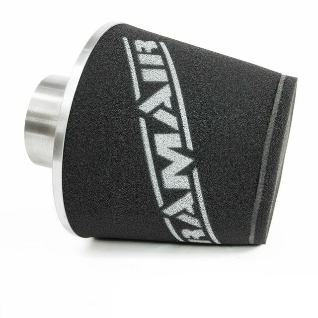 Filtro cónico universal con base de aluminio grande y cuello negro Ramair JS-090-SL 89 mm