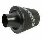 Filtro cónico universal con base de aluminio grande y cuello negro Ramair JS-105-BK 70 mm