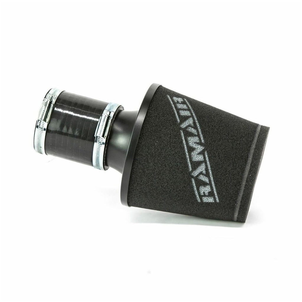 Filtro cónico universal con base de aluminio grande y cuello negro Ramair JS-105-BK-KIT 70 mm