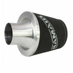 Filtro cónico universal con base de aluminio grande y cuello negro Ramair JS-107-SL 80 mm
