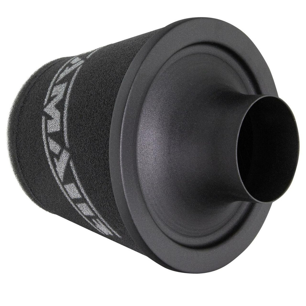 Filtro cónico universal con base de aluminio grande y cuello negro Ramair JS-108-BK 80 mm