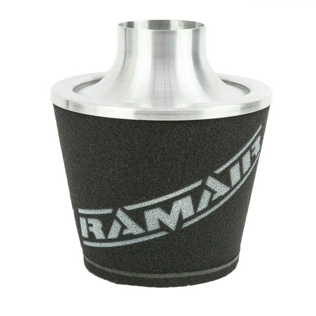 Filtro cónico universal con base de aluminio grande y cuello negro Ramair JS-108-SL 80 mm