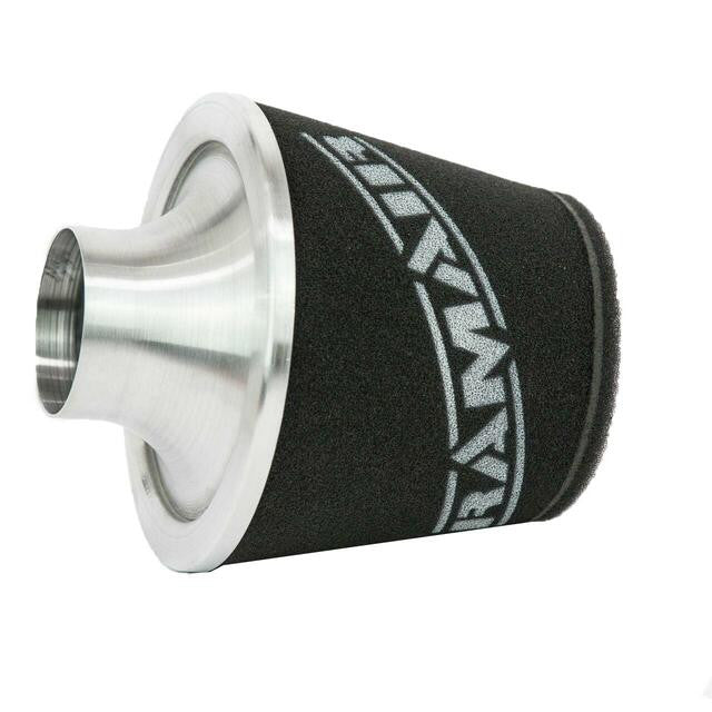 Filtro cónico universal con base de aluminio grande y cuello negro Ramair JS-108-SL 80 mm