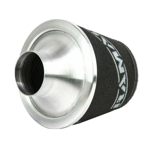 Filtro cónico universal con base de aluminio grande y cuello negro Ramair JS-108-SL 80 mm