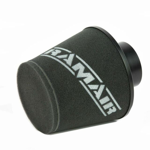 Filtro cónico universal negro con cuello y base grande de aluminio Ramair JS-109-BK 102 mm