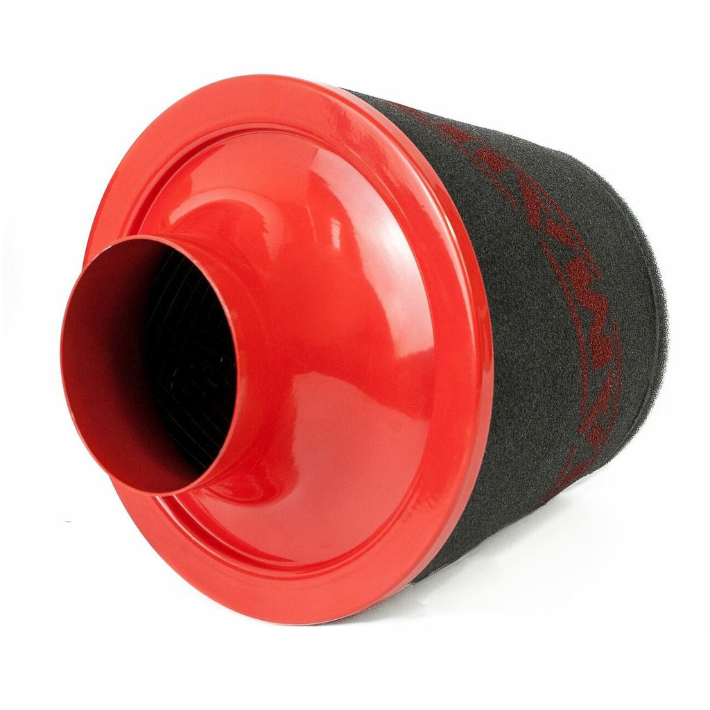 Filtro cónico universal con base de aluminio grande y cuello negro Ramair JS-109-RD 102 mm
