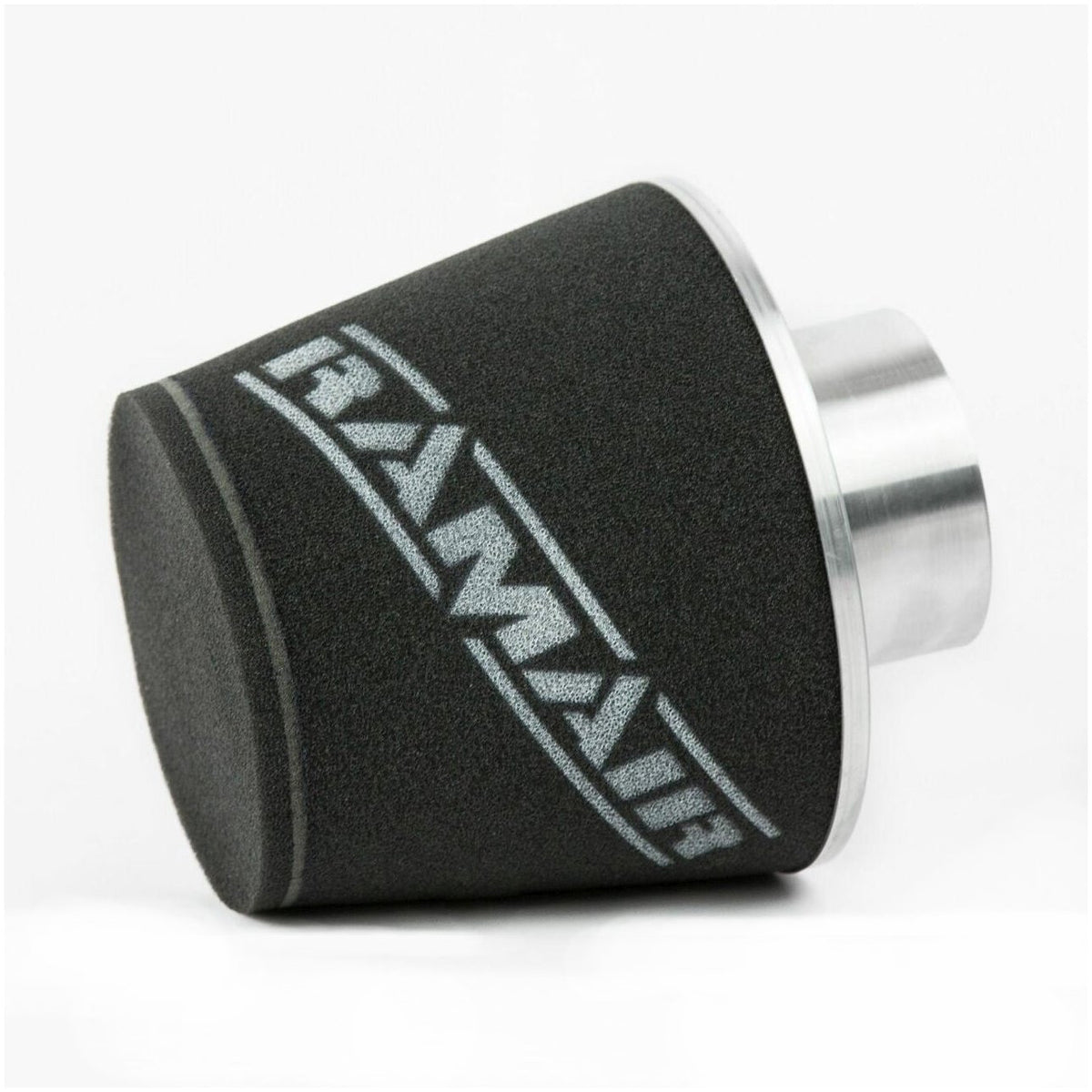 Filtro cónico universal con base de aluminio grande y cuello negro Ramair JS-109-SL 102 mm