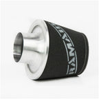 Filtro cónico universal con base de aluminio grande y cuello negro Ramair JS-109-SL 102 mm