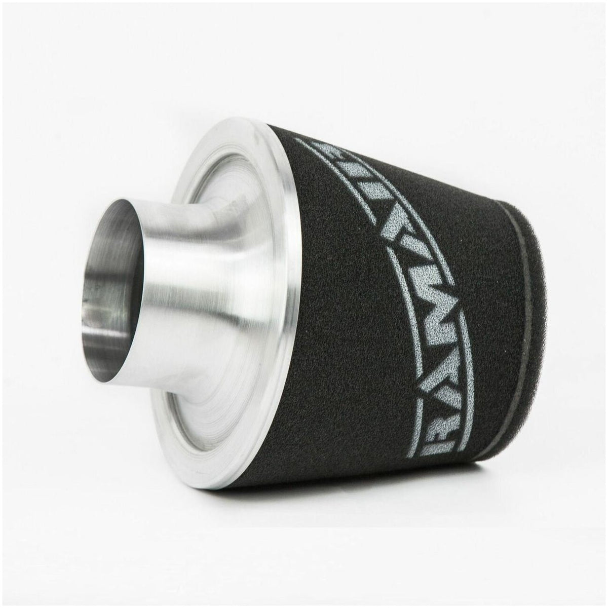 Filtro cónico universal con base de aluminio grande y cuello negro Ramair JS-109-SL 102 mm