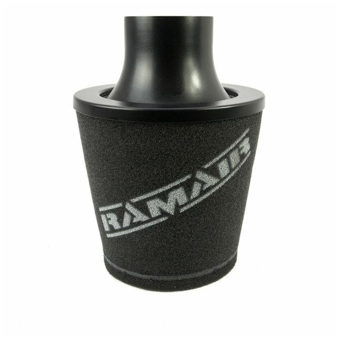 Ramair JS-150-90-BK 89mm Black Aluminum Large Cone Filter with Universal Neck