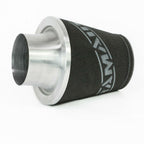 Filtro cónico universal con base de aluminio grande y cuello negro Ramair JS-175-100-SL 102 mm