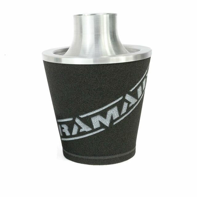 Filtro cónico universal negro con cuello y base grande de aluminio Ramair JS-175-70-SL 70 mm