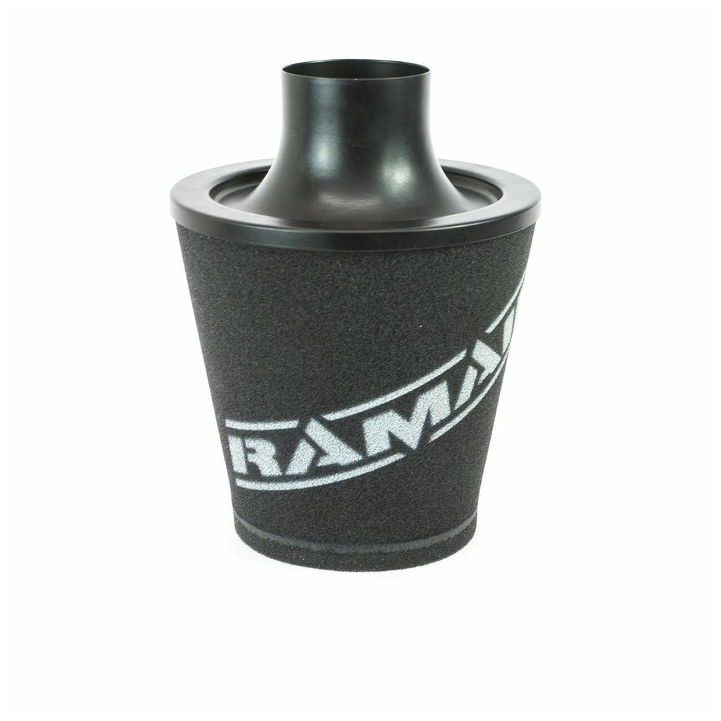 Filtro cónico universal con base de aluminio grande y cuello negro Ramair JS-175-80-BK 80 mm