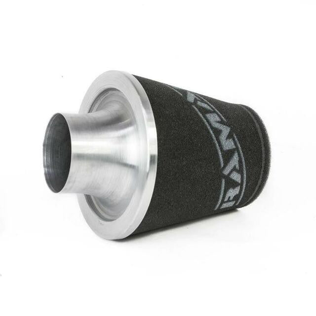 Filtro cónico universal con base de aluminio grande y cuello negro Ramair JS-175-80-SL 80 mm