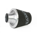 Filtro cónico universal con base de aluminio grande y cuello negro Ramair JS-175-80-SL 80 mm