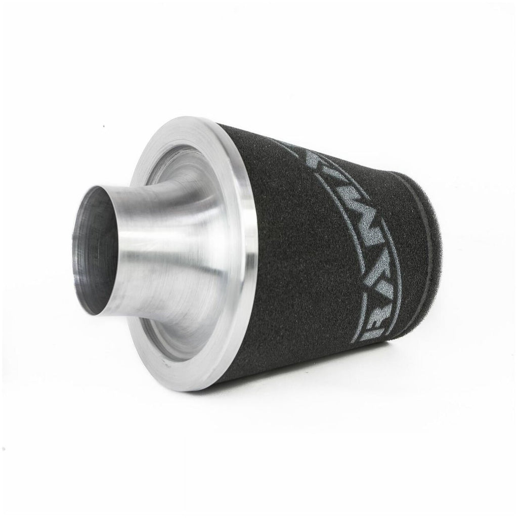 Filtro cónico universal con base de aluminio grande y cuello negro Ramair JS-175-90-SL 89 mm