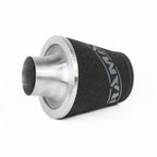 Filtro cónico universal con base de aluminio grande y cuello negro Ramair JS-175-90-SL 89 mm