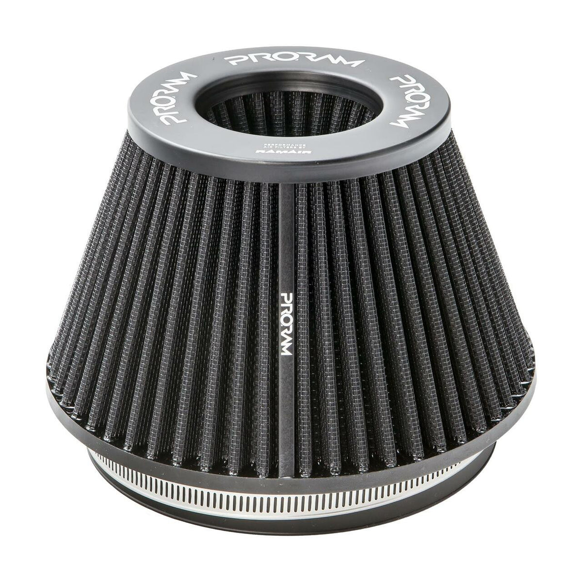 Filtro de aire cónico mediano PRORAM PR-CC-194-150-VS-70 con cuello de 70 mm de diámetro interior y velocity stack