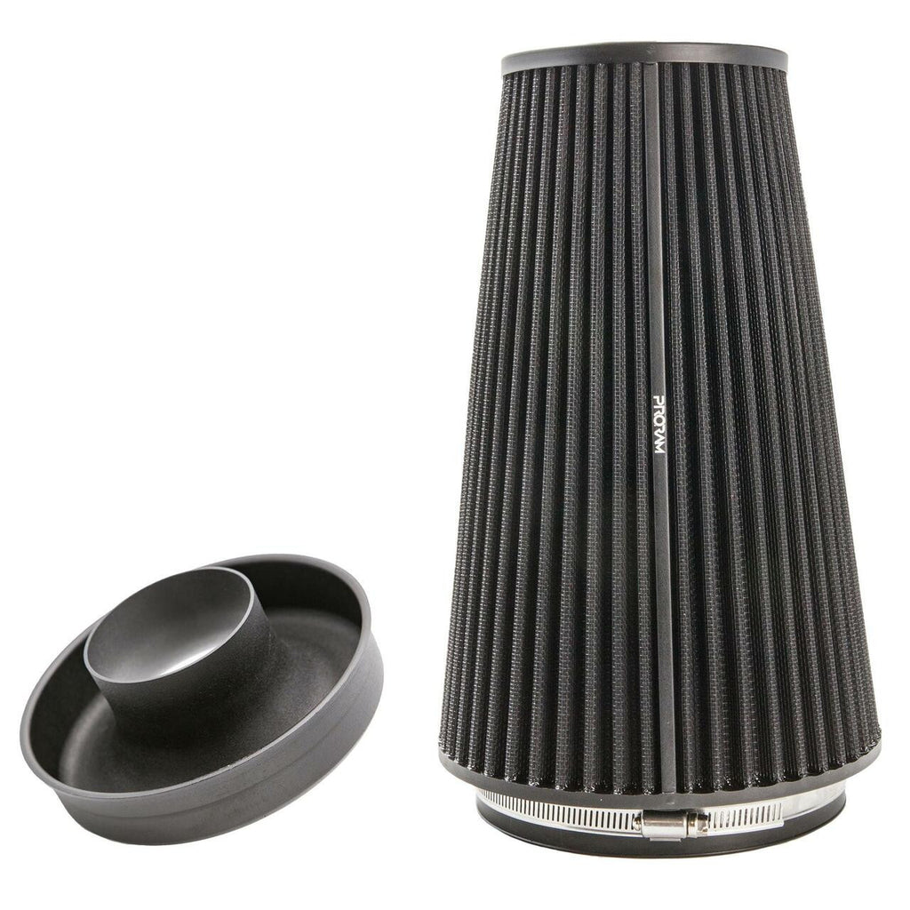Filtro de aire cónico extragrande PRORAM PR-CC-196-150-VS-76 con cuello de 76 mm de diámetro interior y velocity stack