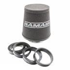 Filtro de aire cónico universal con base de polímero y cuello Ramair CC-501-UNI 70 76 80 85 89 mm