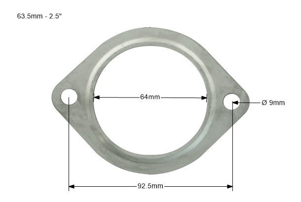 Junta de escape 63,5 mm (2,5") - 2 tornillos