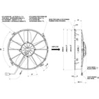 SPAL 12V VA01-AP70/LL-36A axial cooling fan for radiator (305 mm)