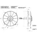 Ventilador de refrigeración axial para radiador SPAL 12V VA01-AP70/LL-36A (305 MM)