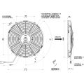Ventilador de refrigeración axial para radiador SPAL 12V VA10-AP50/C-25A (305 mm)