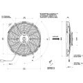 Ventilador de refrigeración axial para radiador SPAL 12V VA10-AP50/C-61A (305 mm)