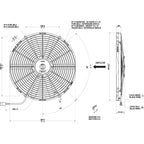Spal 12V VA18-AP10/C-41S Axial Radiator Fan (385 mm)