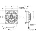 Ventilador de refrigeración axial para radiador SPAL 12V VA69A-A101-87A SUMIT (115 MM)