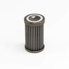 Filtro de combustible en línea DeatschWerks, acero inoxidable, 100 micras. Compatible con carcasa DW de 110 mm. Universal DW-8-02-110-100