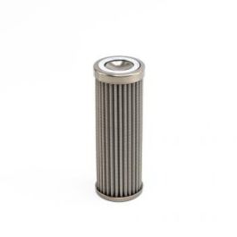 Filtro de combustible en línea DeatschWerks, acero inoxidable, 100 micras. Compatible con carcasa DW de 160 mm. Universal DW-8-02-160-100