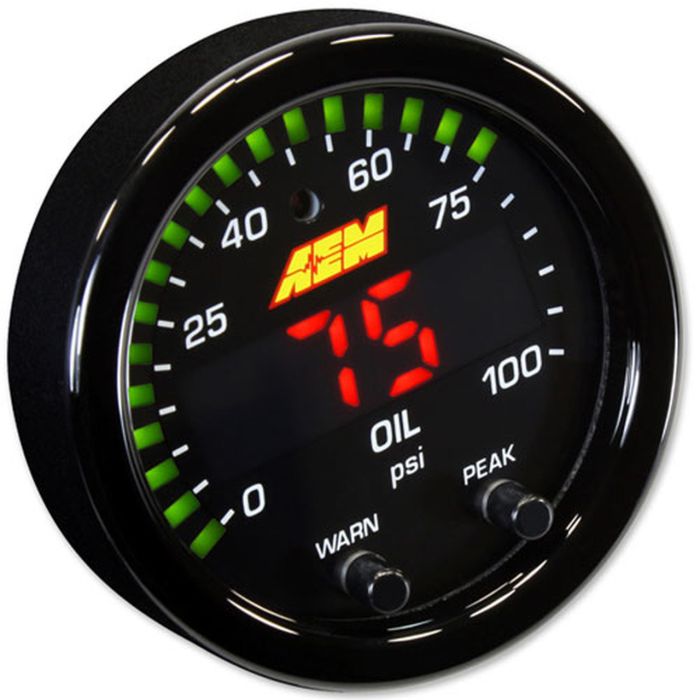 Manómetro AEM Serie X Presión de aceite/combustible AEM 301