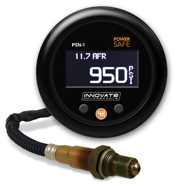 Kit de reloj Innovate PSN-1, presión de botella de nitroso PowerSafe y reloj de O2 wideband
