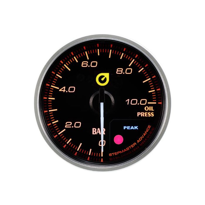 Nuevo indicador de presión de aceite Auto Gauge de 52 mm, color ámbar.