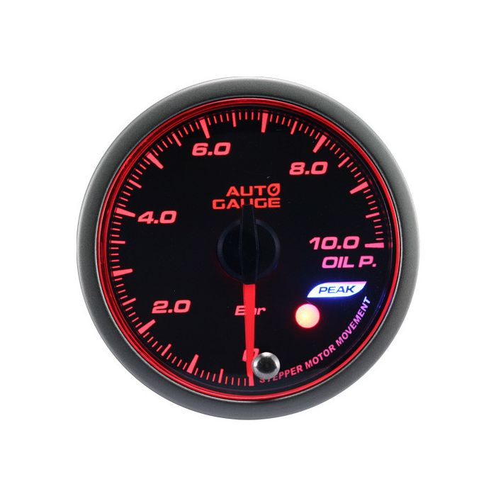 Nuevo indicador de presión de aceite para automóviles con motor paso a paso, serie Peak, 52 mm, color ámbar.