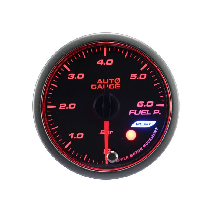 Nuevo indicador de presión de combustible para automóvil con motor paso a paso, serie Peak, 60 mm, color ámbar.