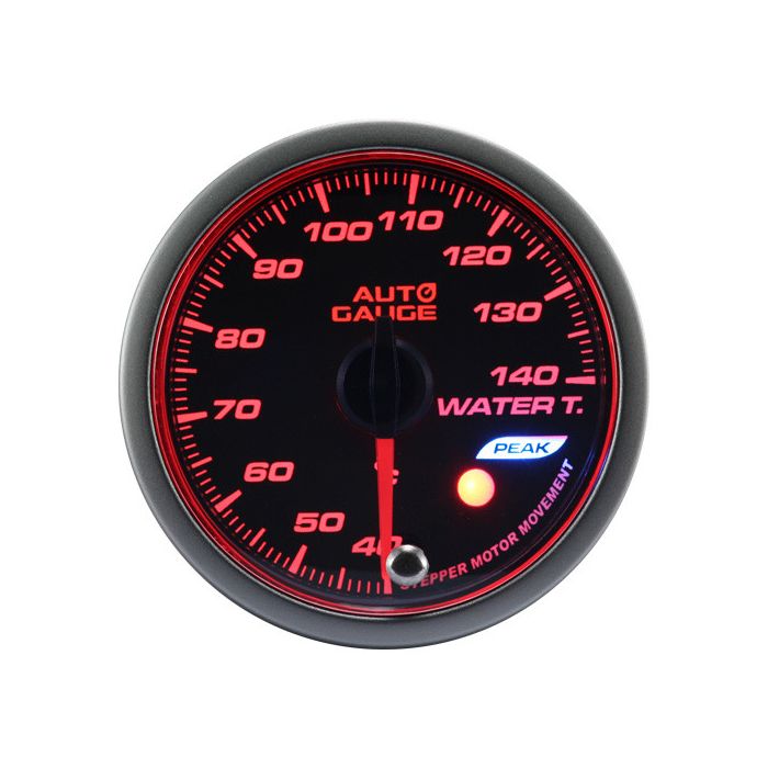 Nuevo indicador de temperatura del agua Auto Gauge con motor paso a paso, serie Peak, 60 mm, color ámbar.