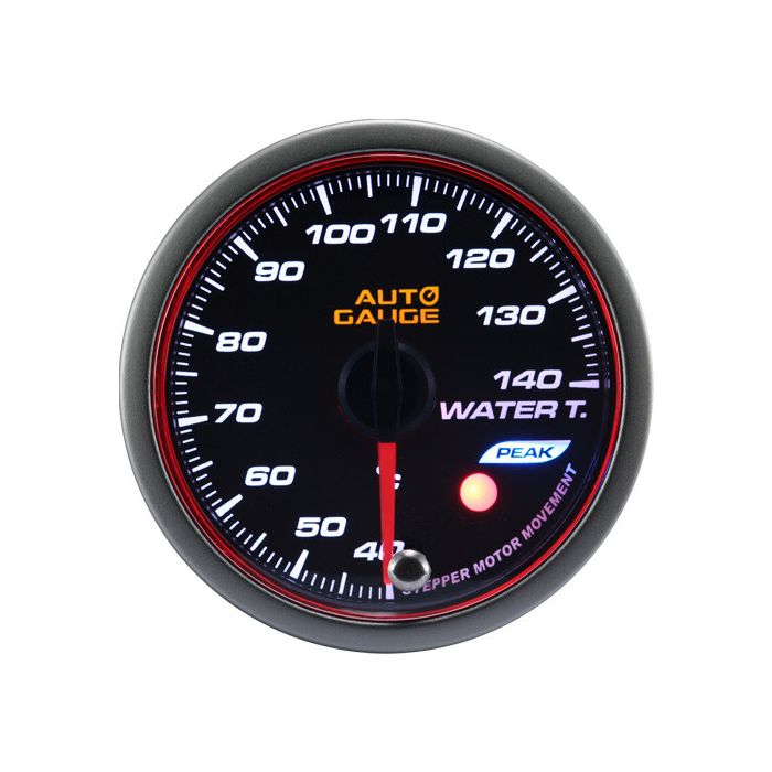 Nuevo indicador de temperatura del agua Auto Gauge con motor paso a paso, serie Peak, 60 mm, color ámbar.