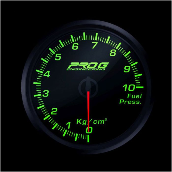 Manómetro Pro G Race Series 2 RC, presión de combustible Kg/cm2 VERDE 60 mm