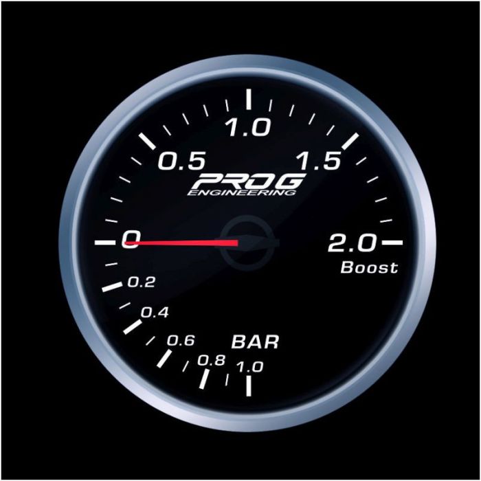 Wskaźnik Pro G Race Series 2 RS, Boost 2 Bar BLANCO 52mm