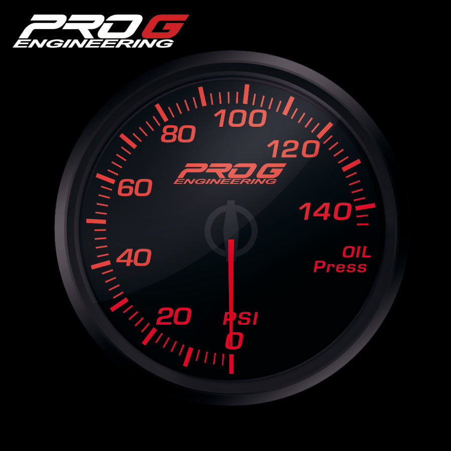 Manómetro Pro G Race Series RC, presión de aceite PSI 60 mm
