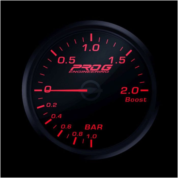 Manómetro Pro G Race Series RC, presión de turbo de 2 bares, rojo, 52 mm