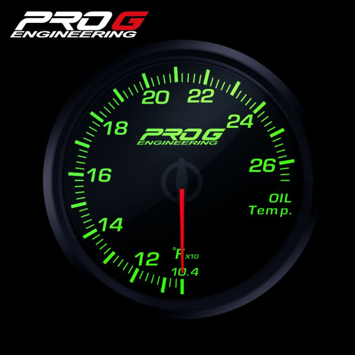 Indicador Pro G Race Series RC, temperatura del aceite °F VERDE 60 mm