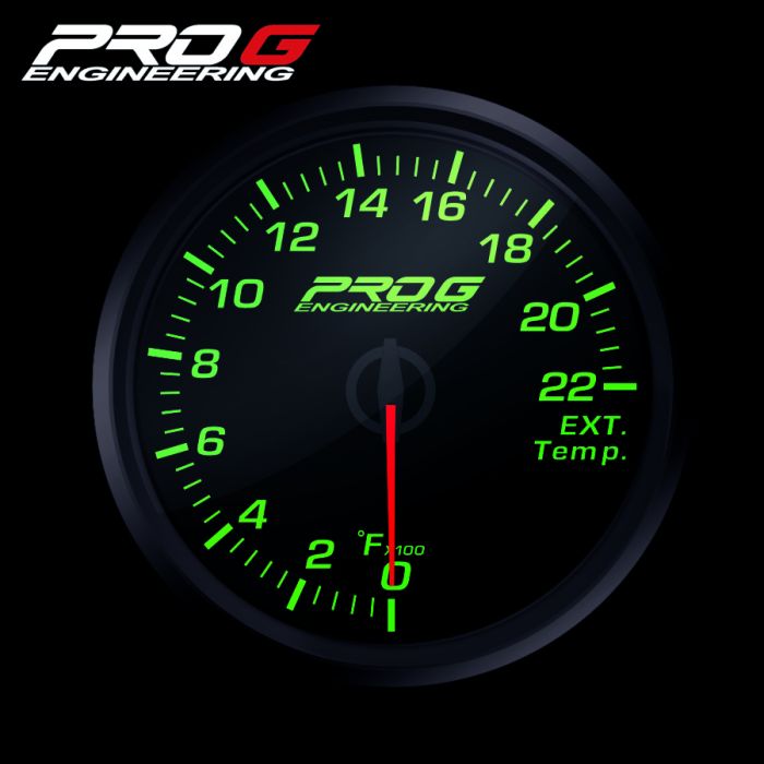 Indicador Pro G Race Series RC, temperatura de gases de escape EGT °F VERDE 60 mm