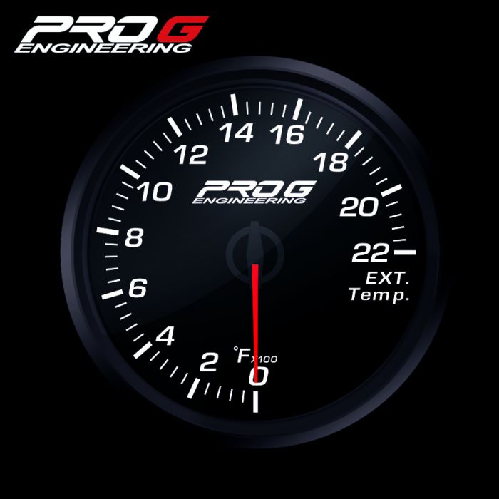 Indicador Pro G Race Series RC, temperatura de gases de escape EGT °F BLANCO 52 mm