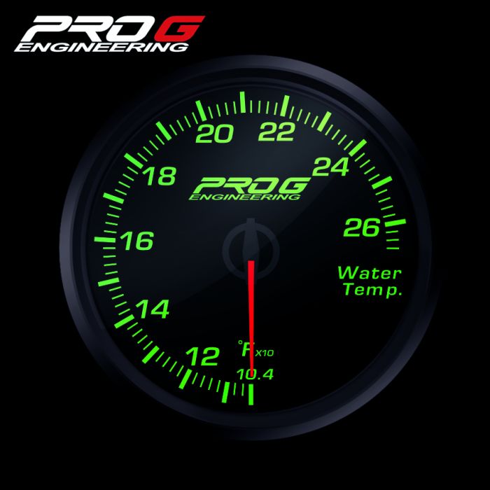 Indicador Pro G Race Series RC, temperatura del agua °F VERDE 60 mm